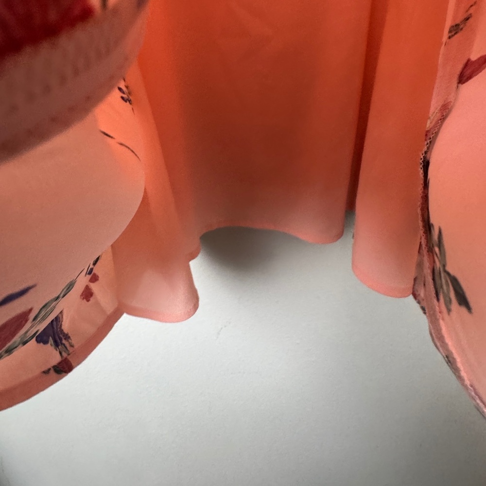 Abercrombie & Fitch Fit and Flare‎ Squareneck Smocked Mini Dress Blush Floral M - Picture 13 of 16